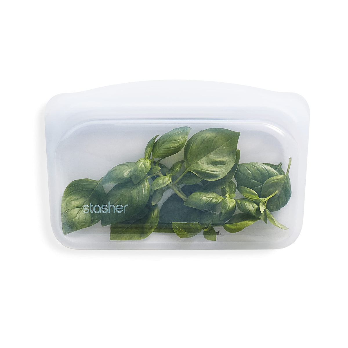 Stasher snack bag transparente para meriendas frescas y sin fugas