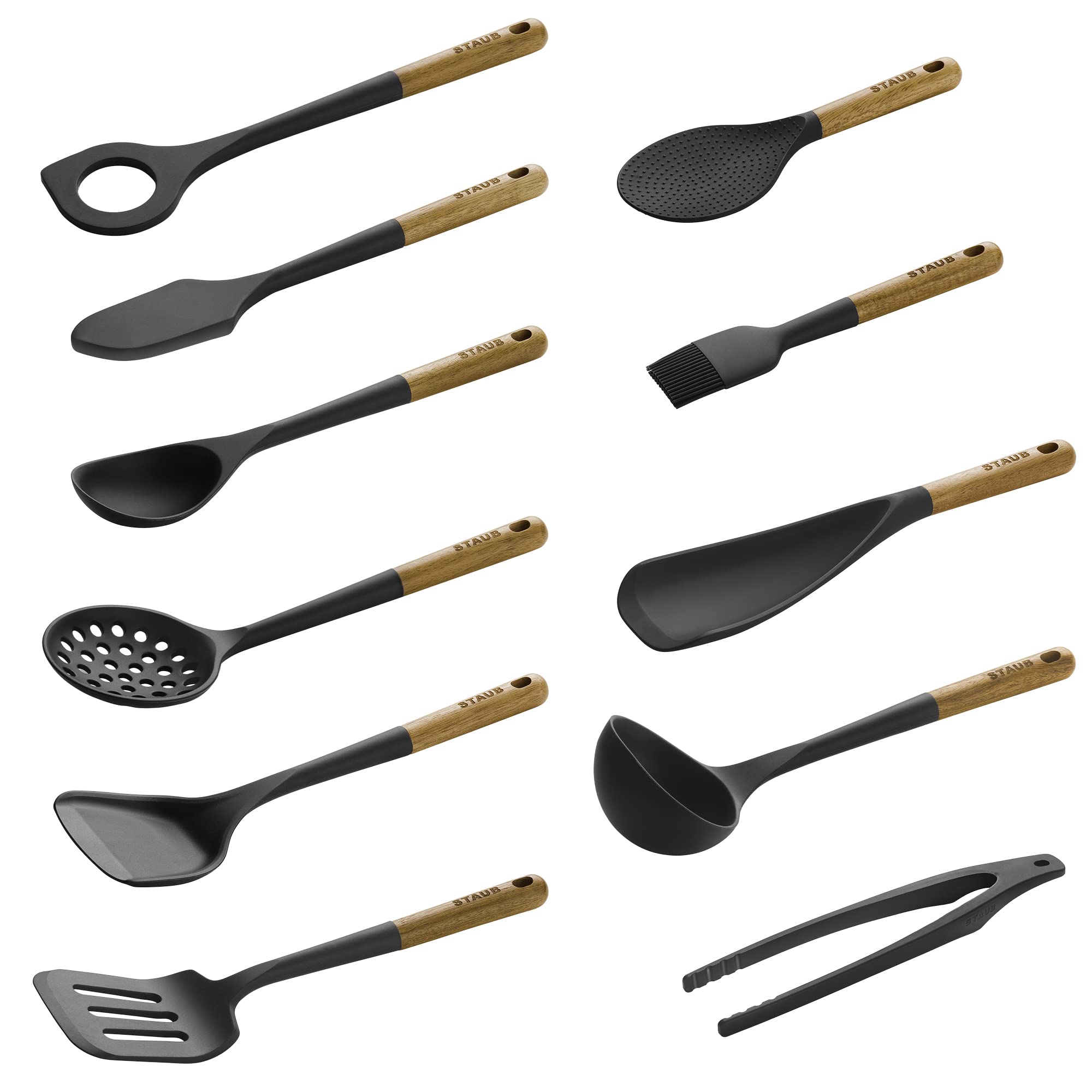 STAUB brocha de repostería de silicona con mango de madera, para glaseados y repostería.