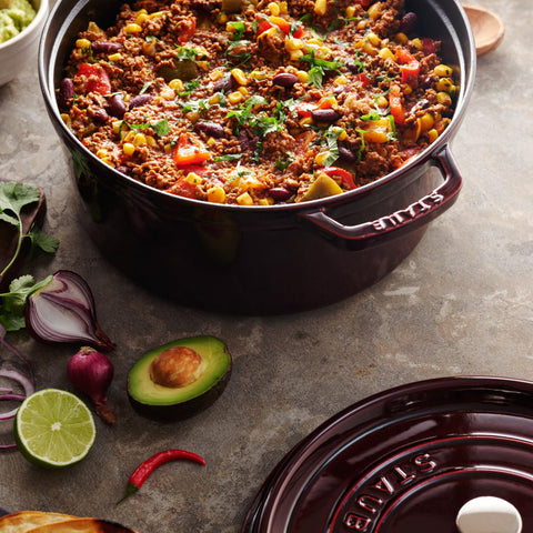 Staub cocotte 7qt grenadina fondo-compatibilidad-induccion: apta para inducción