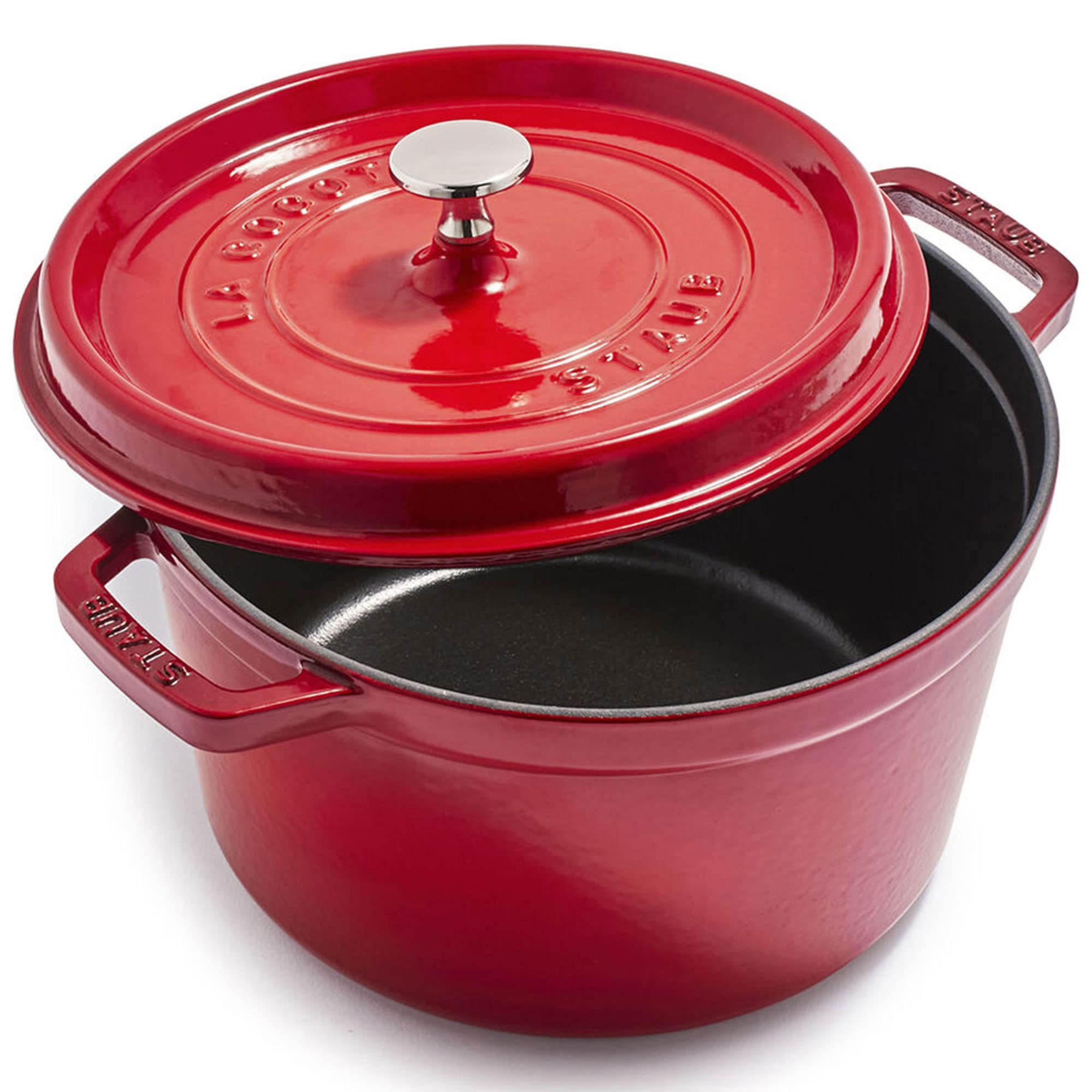 Staub Cocotte Alta 5 qt, frente visible, cocción uniforme garantizada