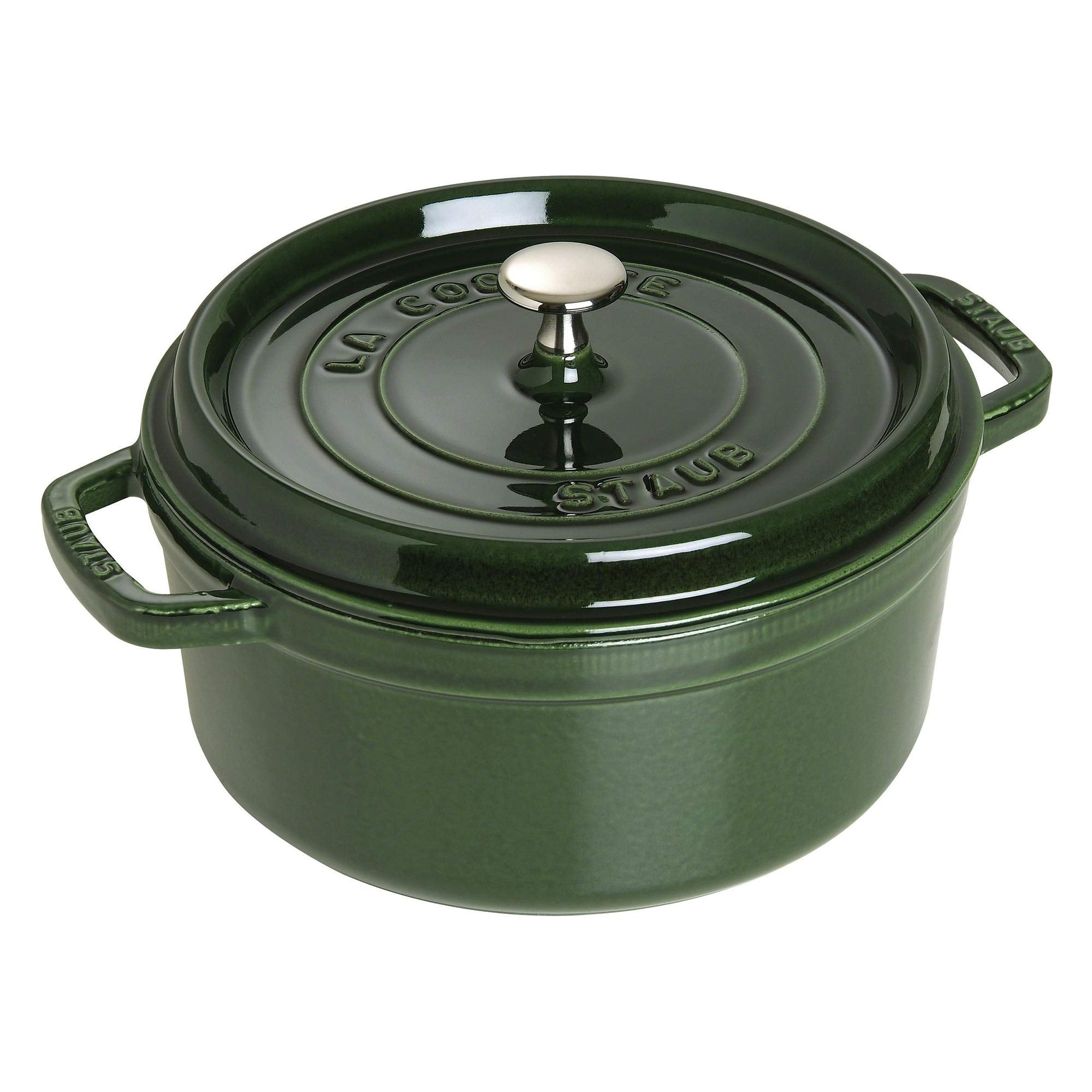 Staub Basil con interior negro mate para coccion uniforme y duradera