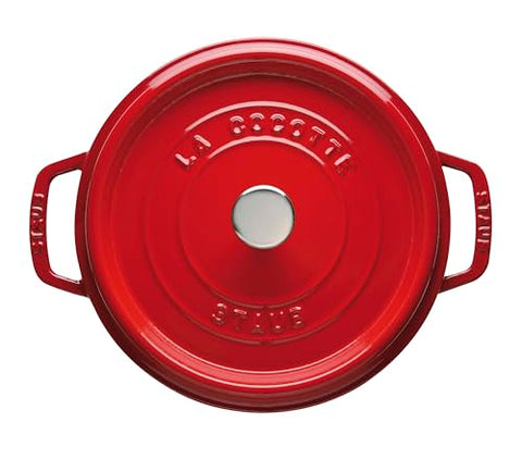 Staub cocotte roja tapa: sellado que conserva jugos y aromas
