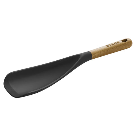 STAUB Cucharas dos-en-uno en silicona mate negro, ideales para cocinar y servir