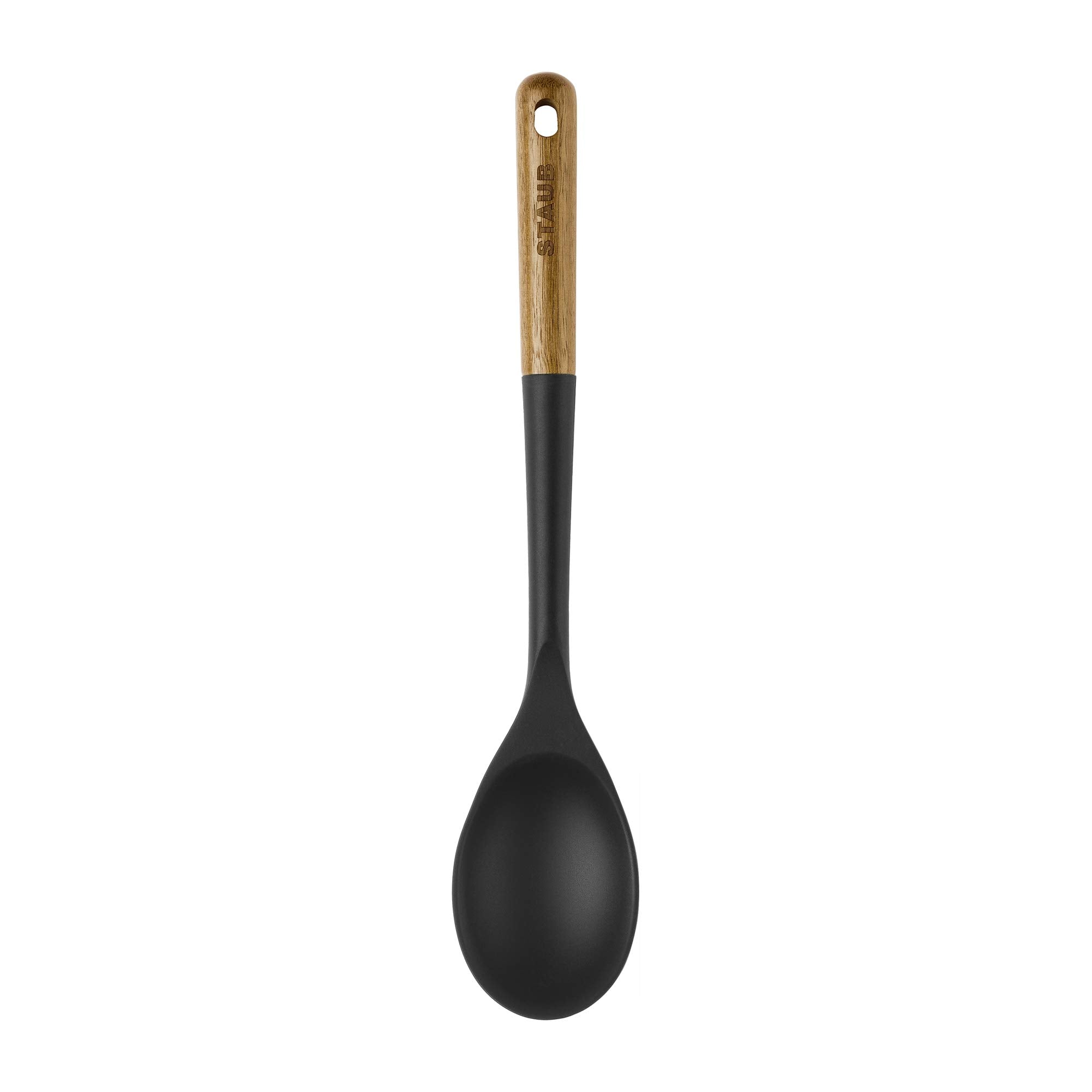 Mango de acacia STAUB con veta natural y acabado elegante.