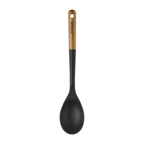 Mango de acacia STAUB con veta natural y acabado elegante.