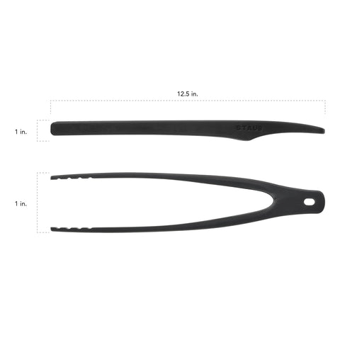 Pinzas STAUB resistentes a rayones en superficies antiadherentes.