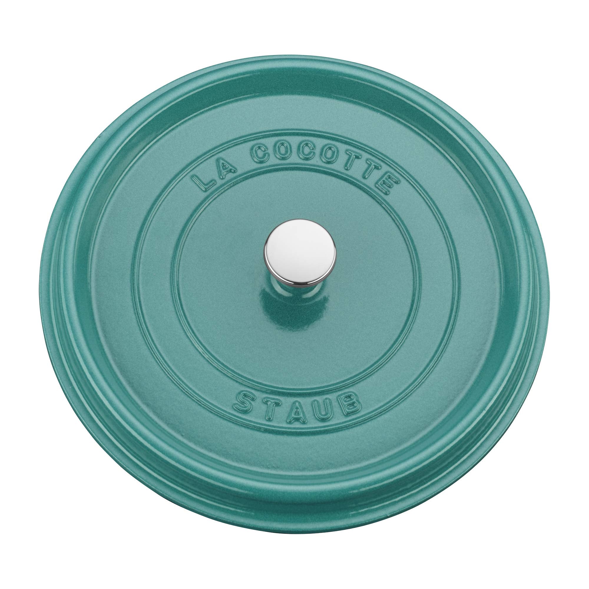STAUB tapa apta para horno hasta 500°F para mayor versatilidad.