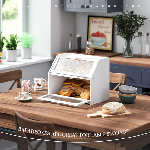 STDDRE caja de pan capacidad grande para tres hogazas o bollos.