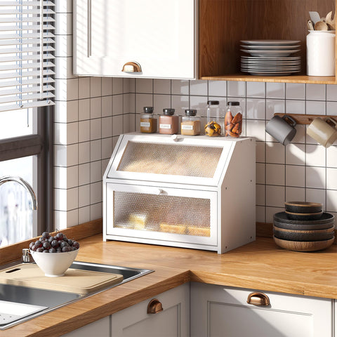 STDDRE caja de pan exterior frontal con diseño diamante para despensa ordenada y elegante.