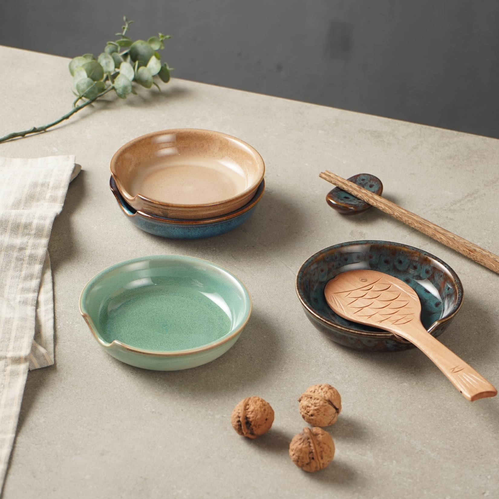 STE-CER reposapalas cerámico para encimera, diseño reactivo que decora la cocina.