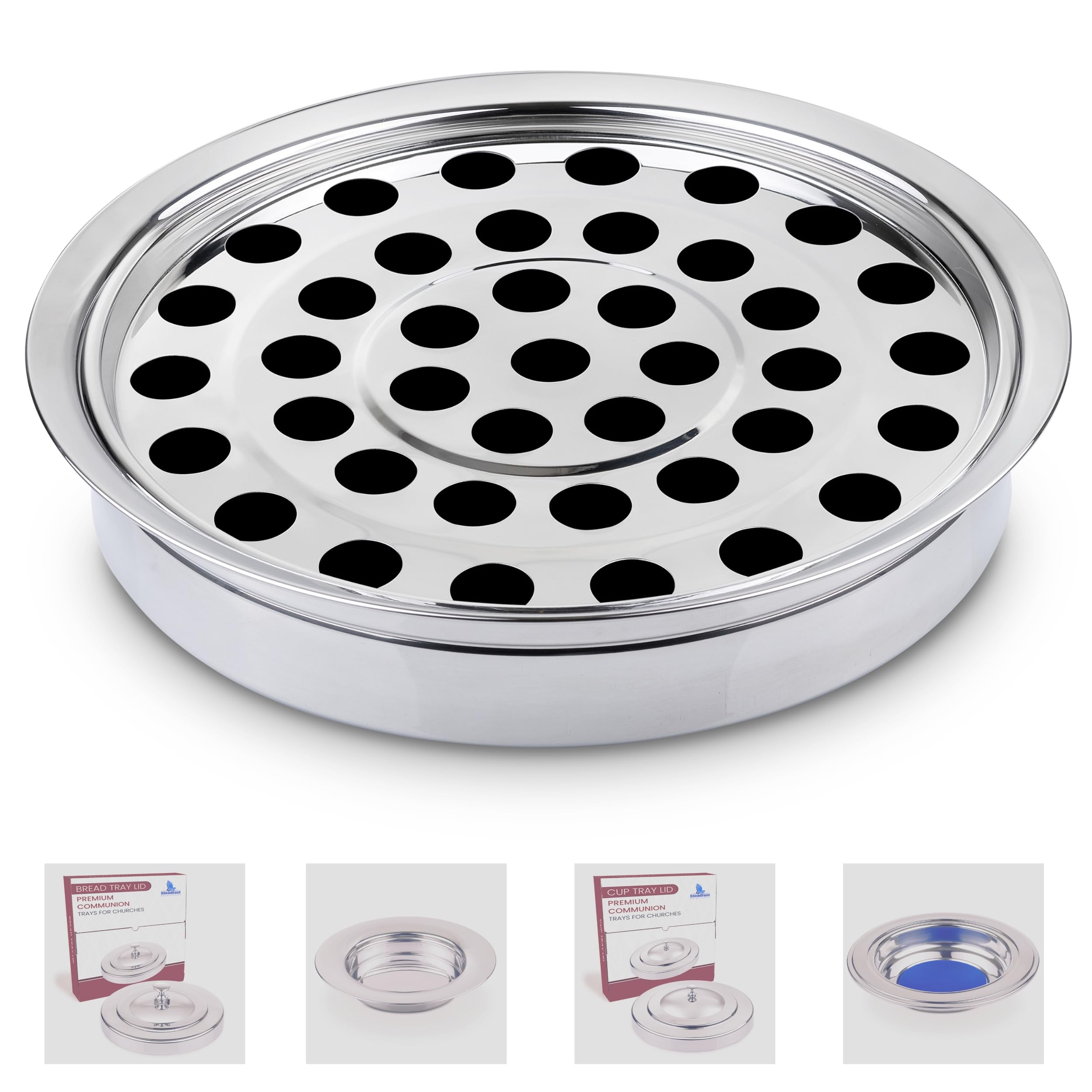 Steadfast Selections bandeja-comunion-40-copas ofrece capacidad para grandes congregaciones.