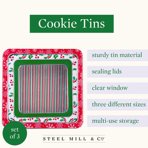 Conjunto apilables Steel Mill & Co para almacenamiento compacto.