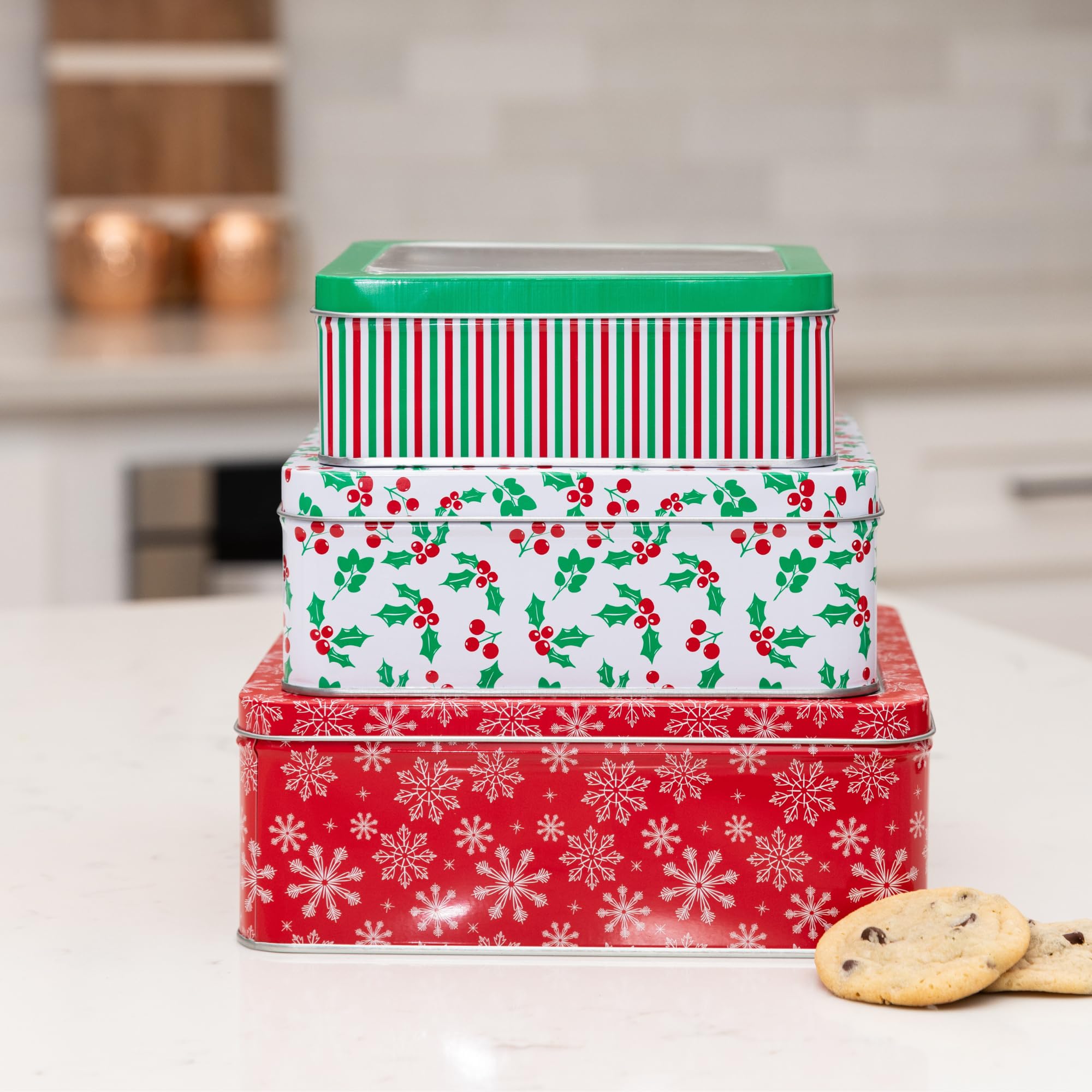 Latas para galletas y regalos navideños Steel Mill & Co.