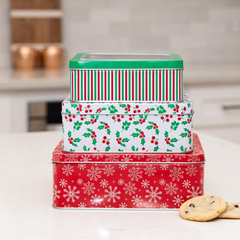 Latas para galletas y regalos navideños Steel Mill & Co.