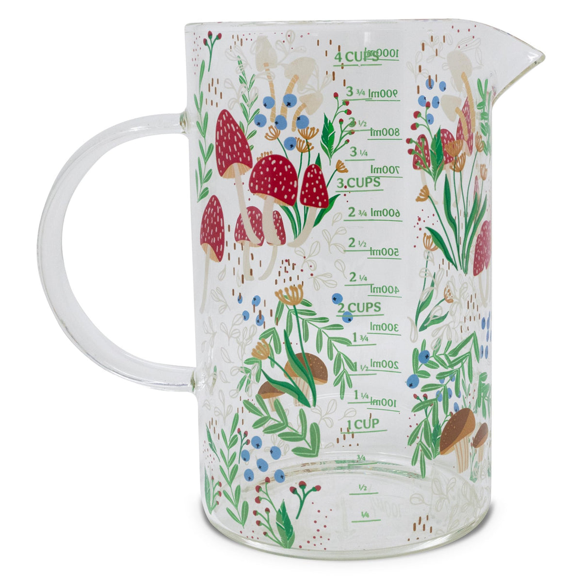 Steel Mill & Co. vaso de medición hongo 1000 ml, precisión para recetas