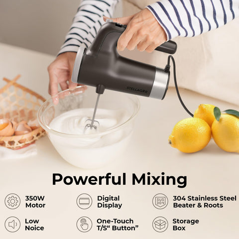 Accesorios Stellagro: batidores, ganchos y varillas para diversas recetas.