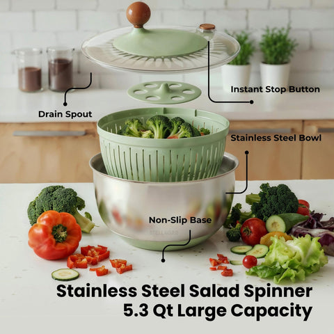 STELLAGRO secado de ensaladas con gran capacidad para preparar comidas