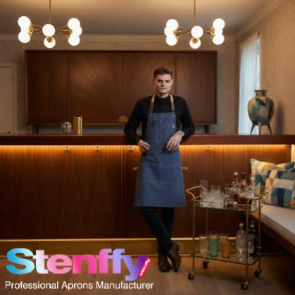 Diseño estiloso de Stenffy, ideal para chefs y artesanos.