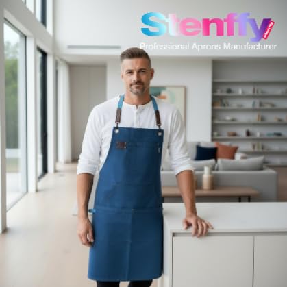 Delantal Stenffy para uso diario en cocina y restaurantes, cómodo y práctico.