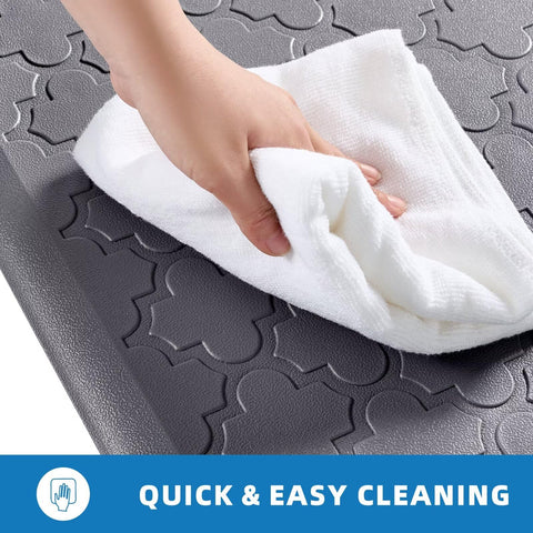 StepAura alfombrilla gris antideslizante para cocinas modernas.