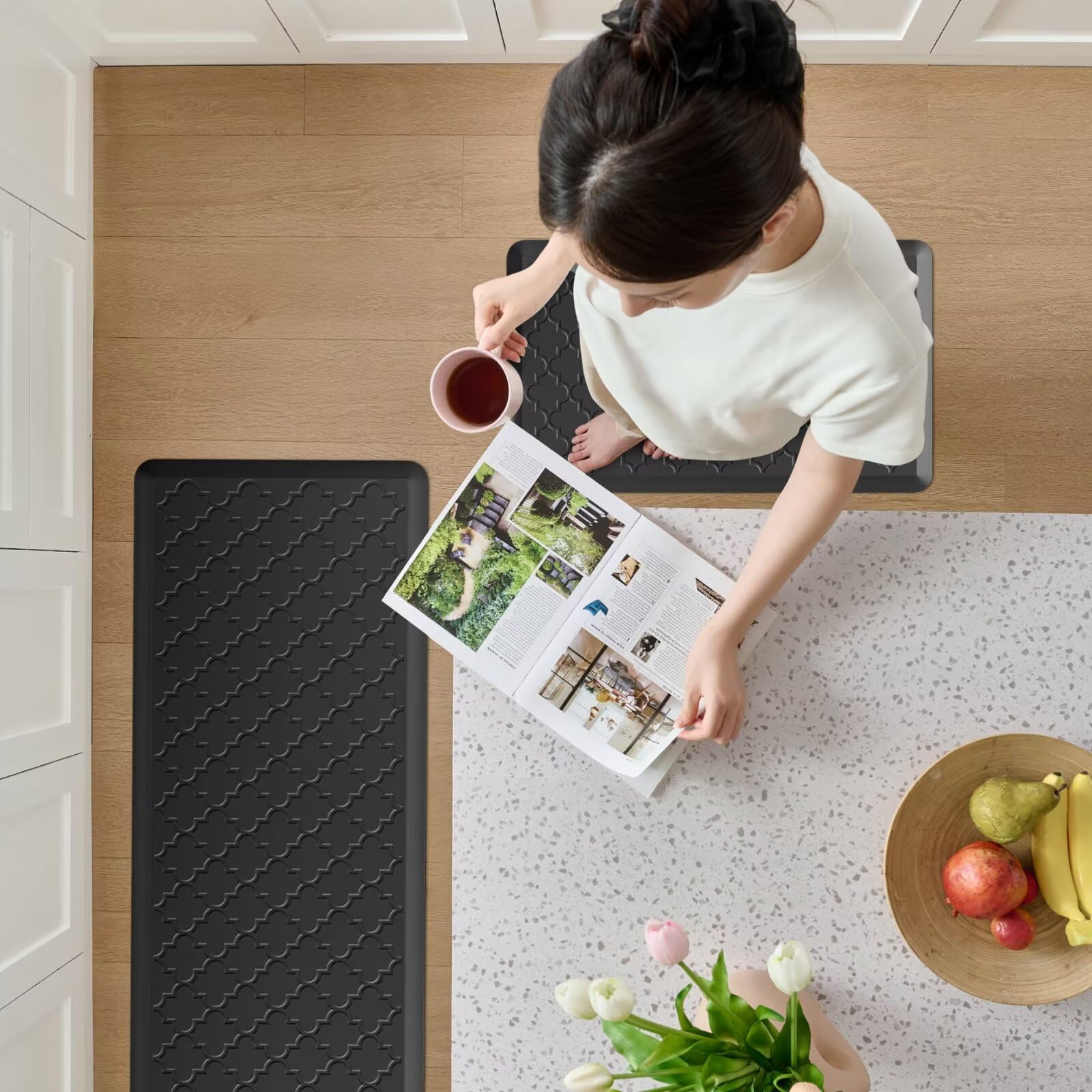 Stepaura alfombra impermeable para cocina mantiene la zona seca.
