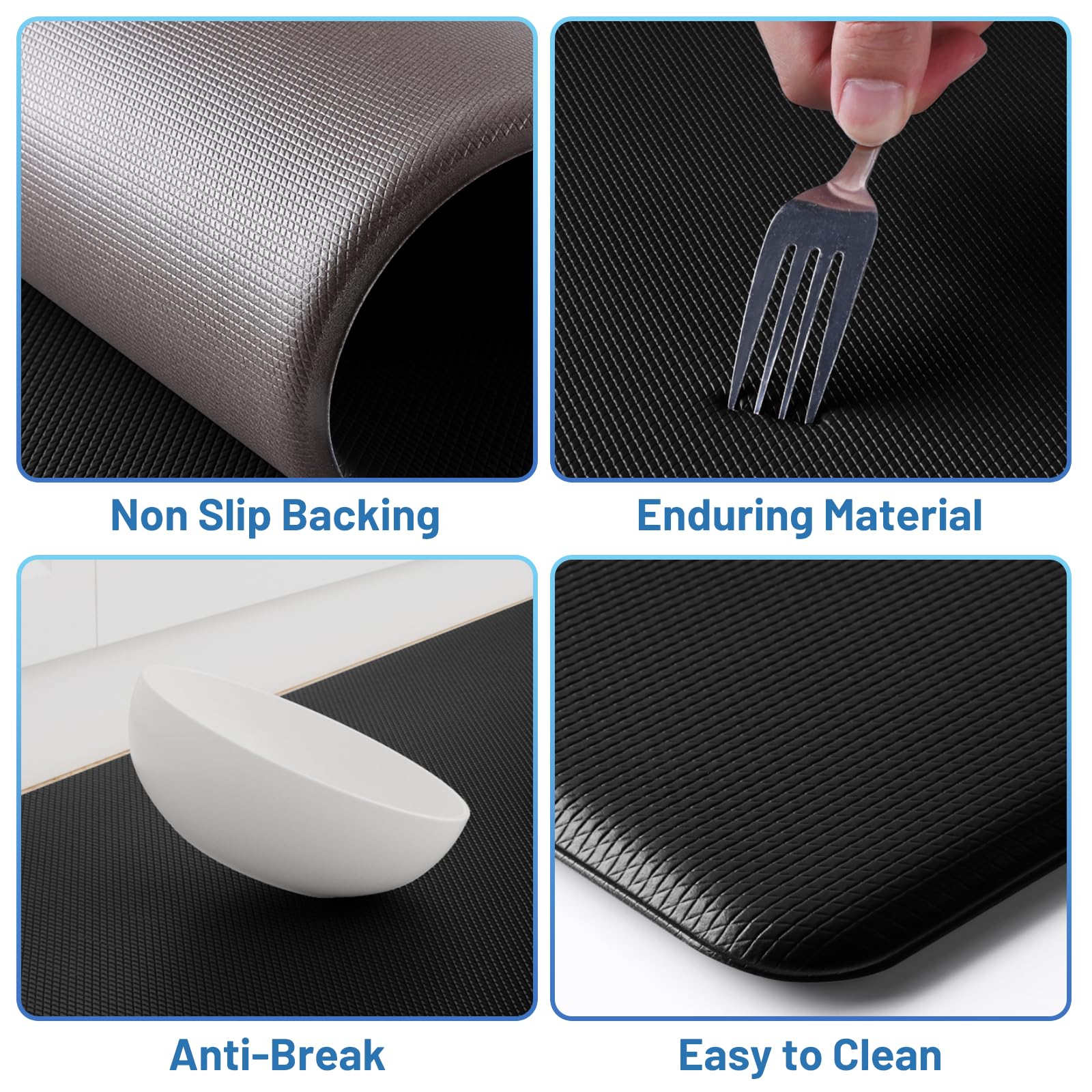 StepLively tapete de cocina acolchado ergonómico alivia la fatiga de pies al cocinar.
