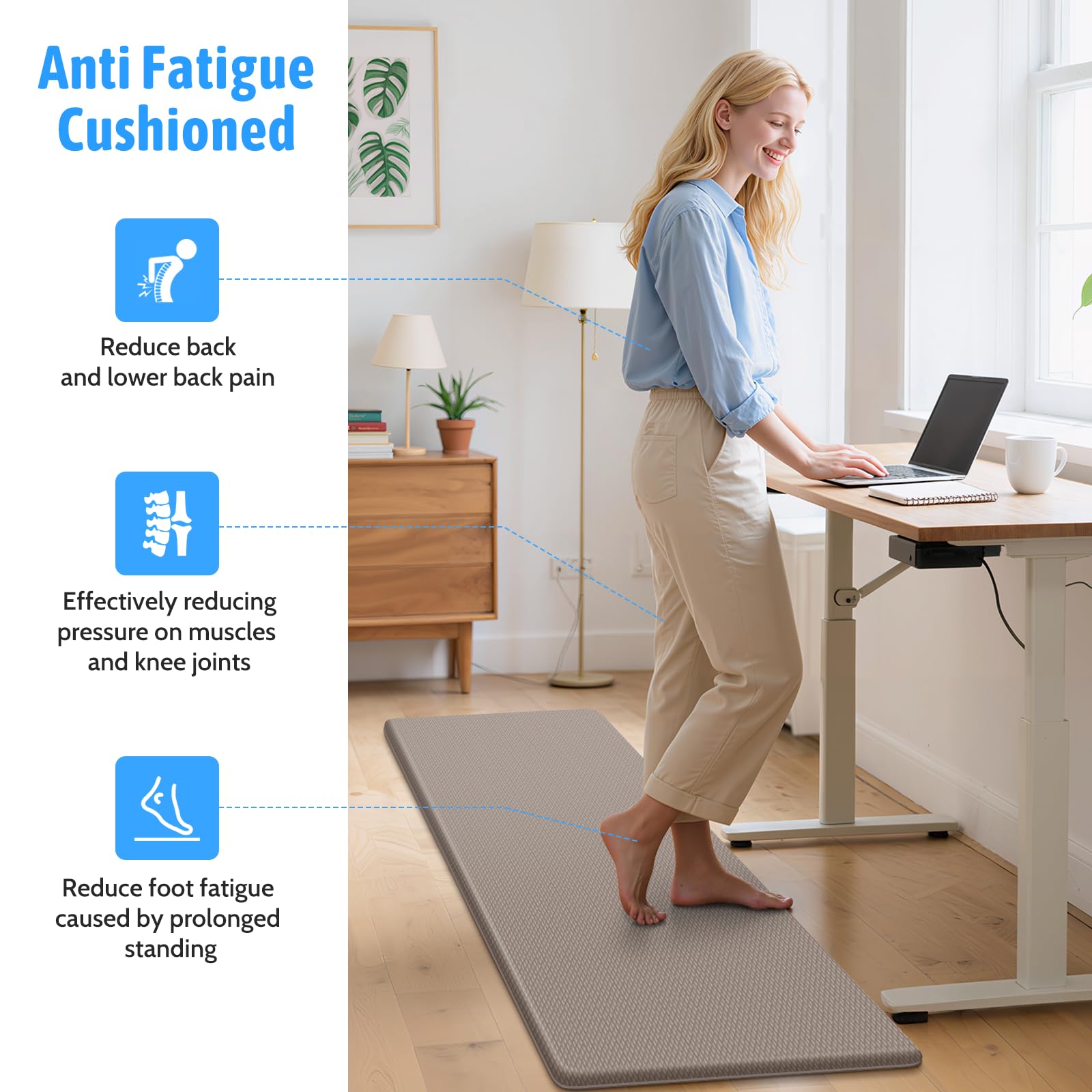 Confort StepLively: anti-fatiga para pies y rodillas.