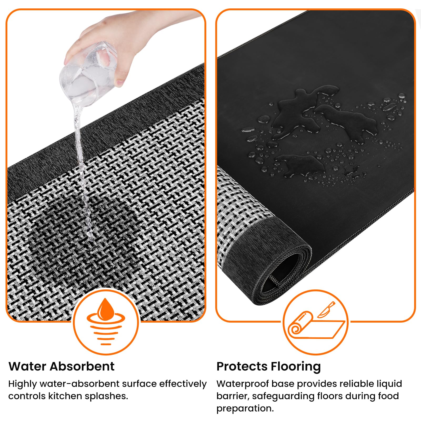 StepRite Alfombra Cocina Absorbente, mantiene el área seca alrededor del fregadero.