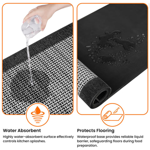 StepRite Alfombra Cocina Absorbente, mantiene el área seca alrededor del fregadero.