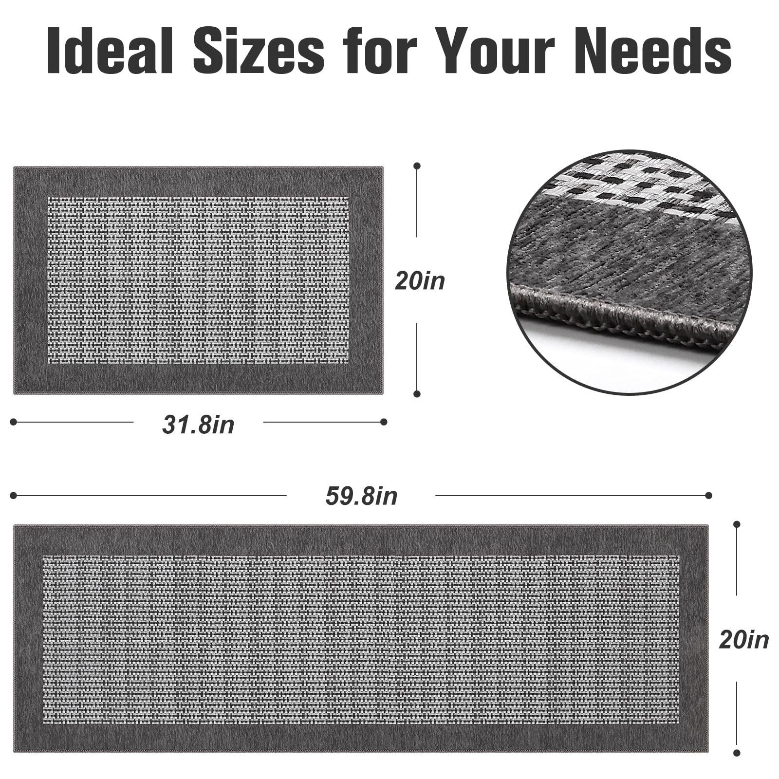Alfombrilla StepRite para cocina antideslizante 20x60, ideal para pasillo cercano al fregadero.