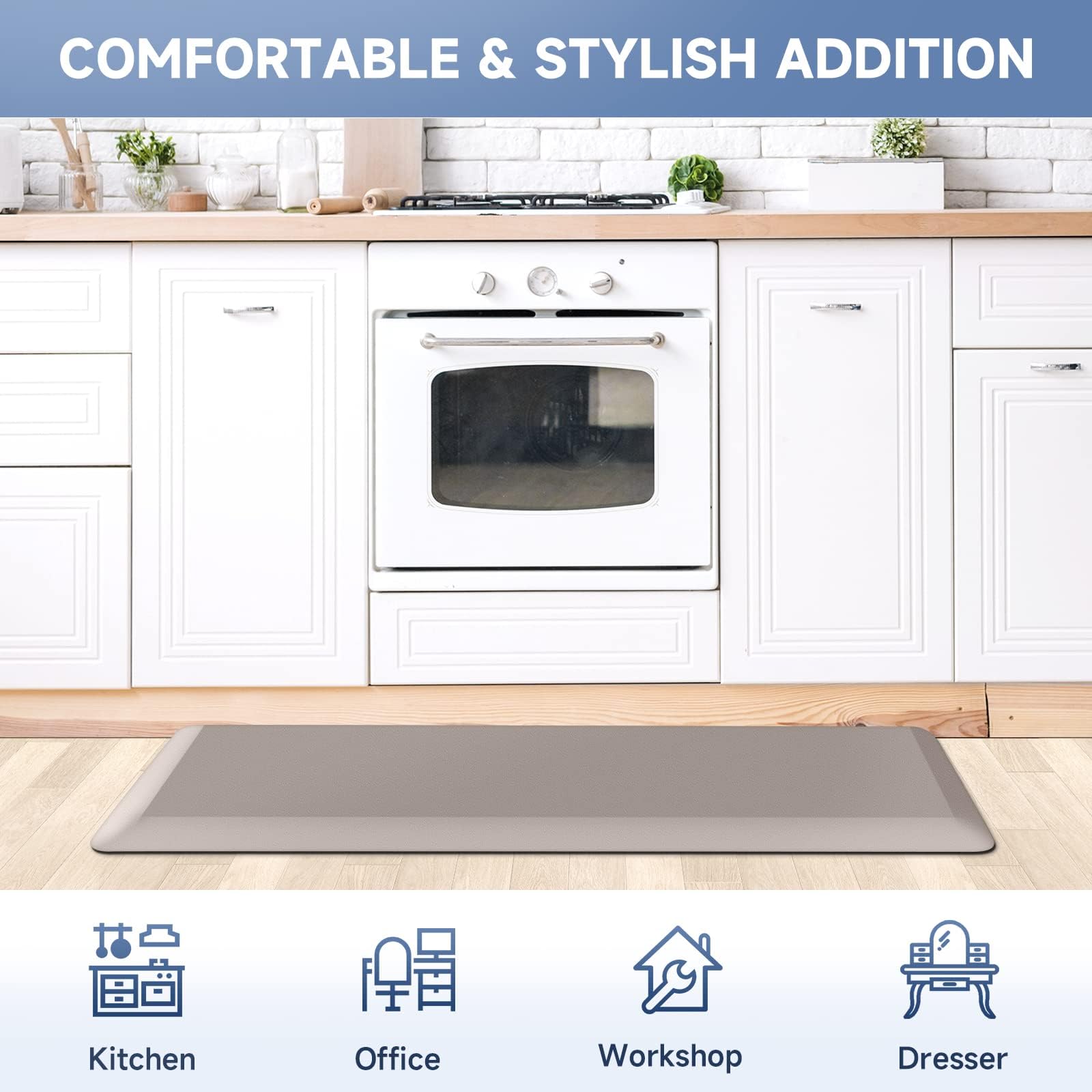 StepRite alfombrilla khaki de gran tamaño para cubrir superficies amplias