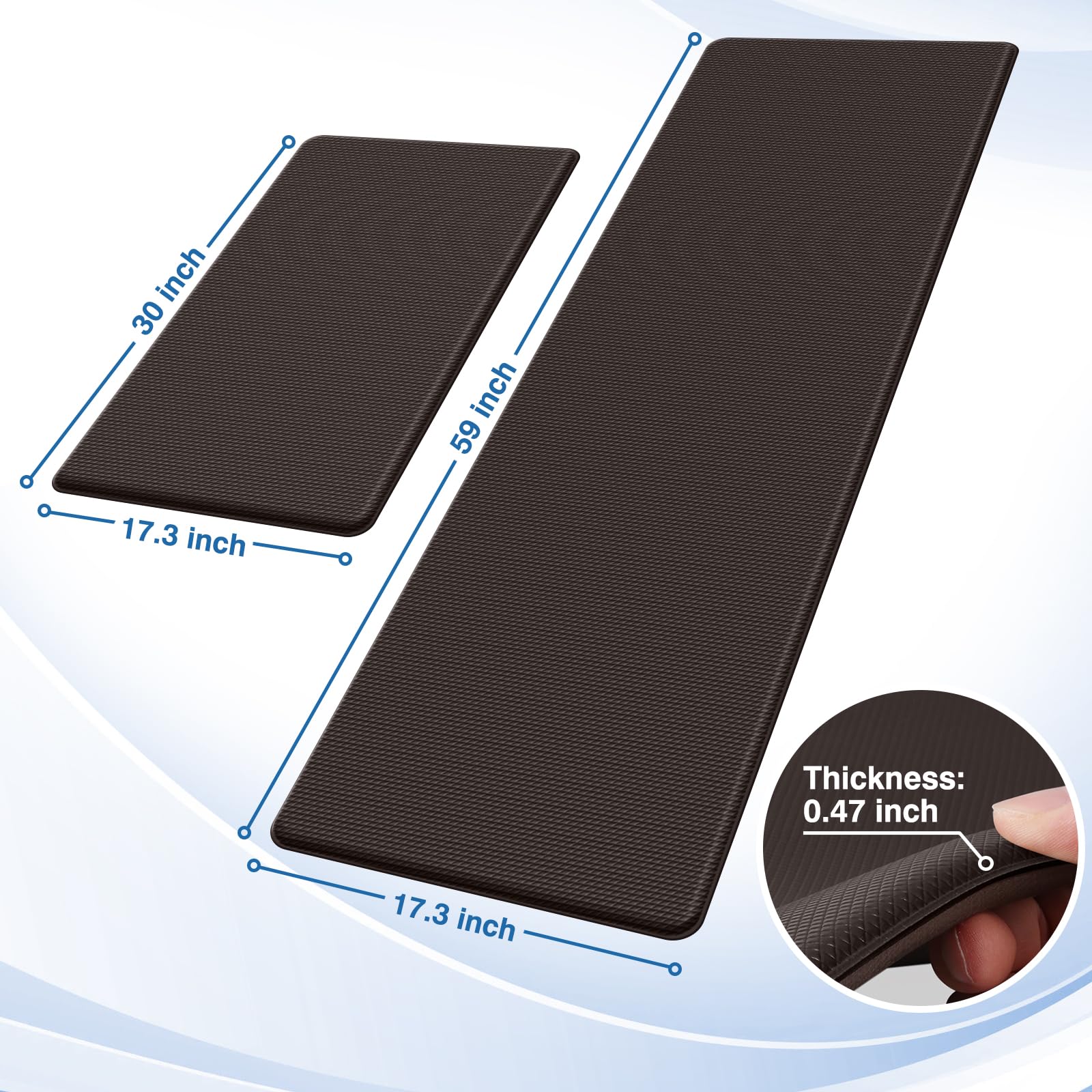 Alfombra StepRite cocina anti-deslizante para superficies lisas y seguras.