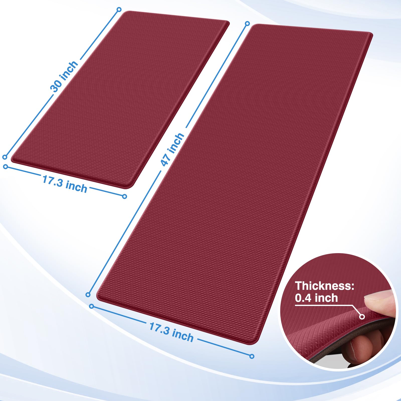 StepRite alfombrilla de cocina resistente a manchas, fácil limpieza diaria
