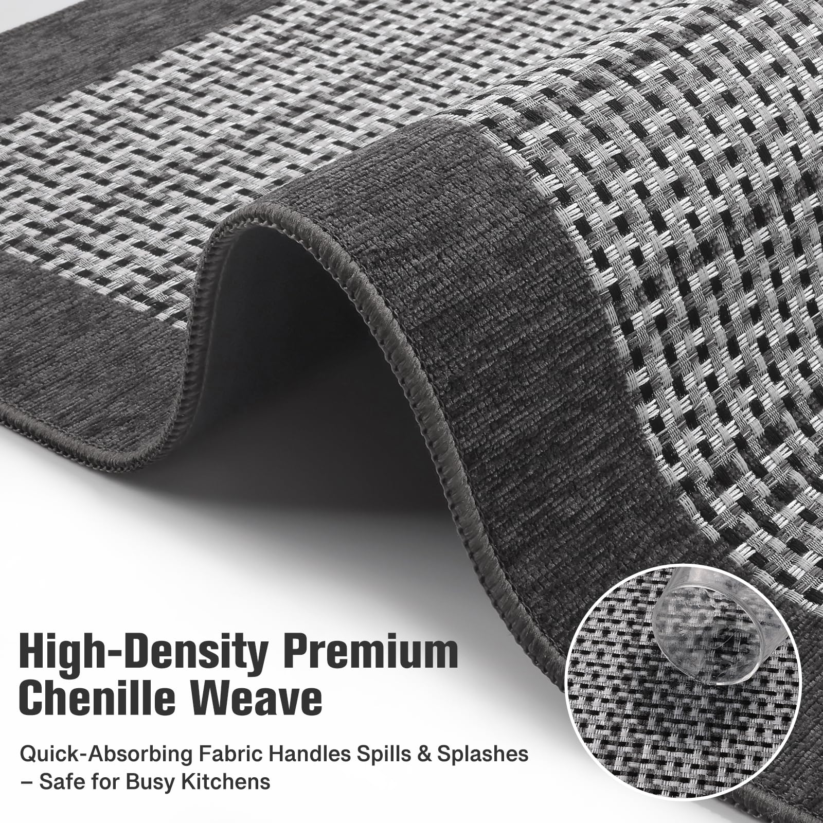 Chenille StepRite para cocina suave y absorbente.