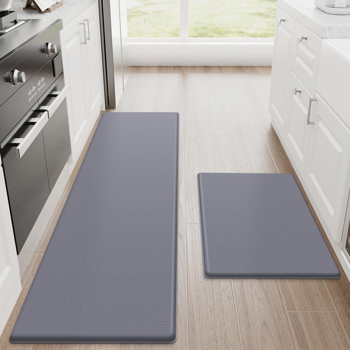Almohadilla StepRite para cocina anti-fatiga, dos piezas, cómoda para uso prolongado