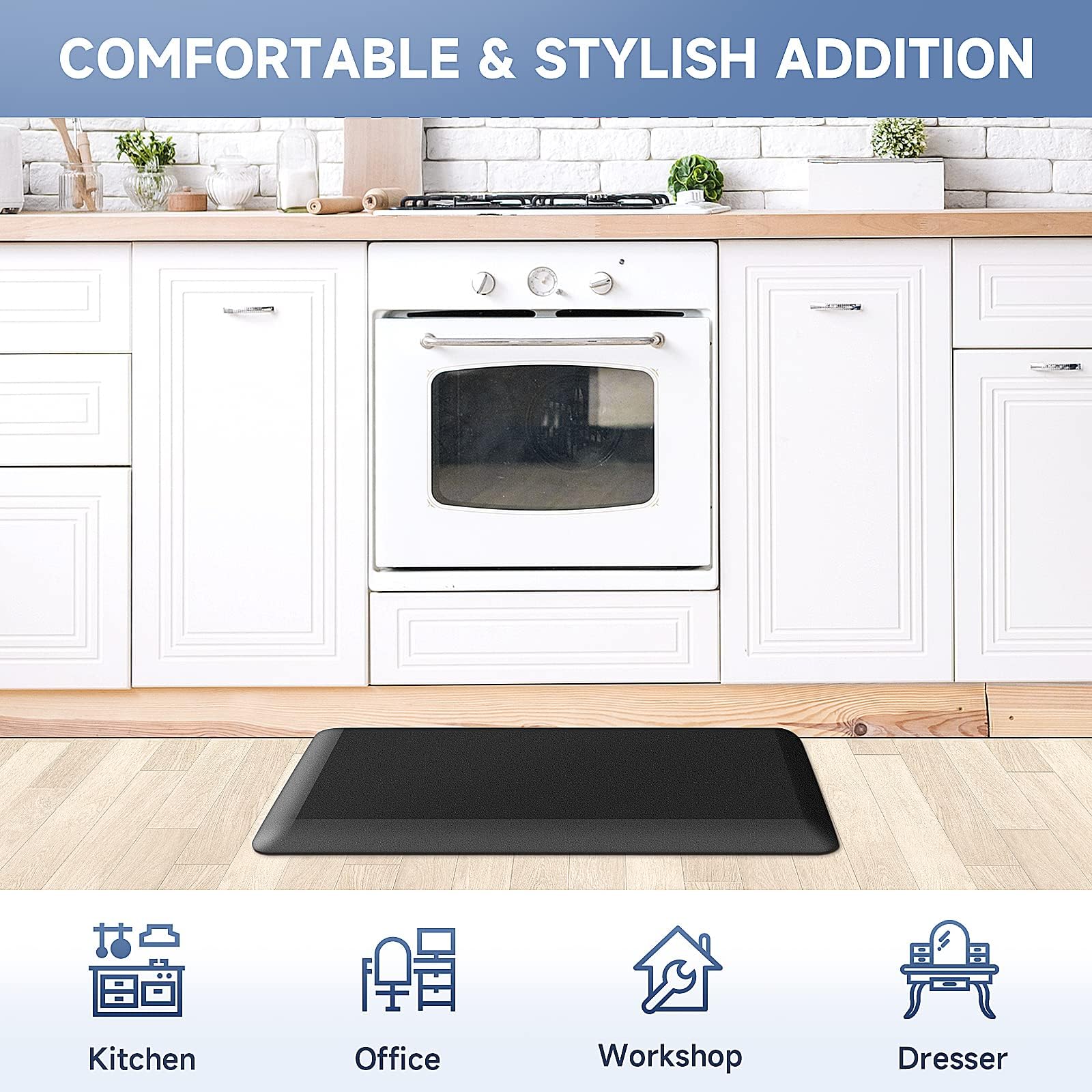 StepRite tapete cocina fácil de limpiar, ideal para áreas de alto tráfico.