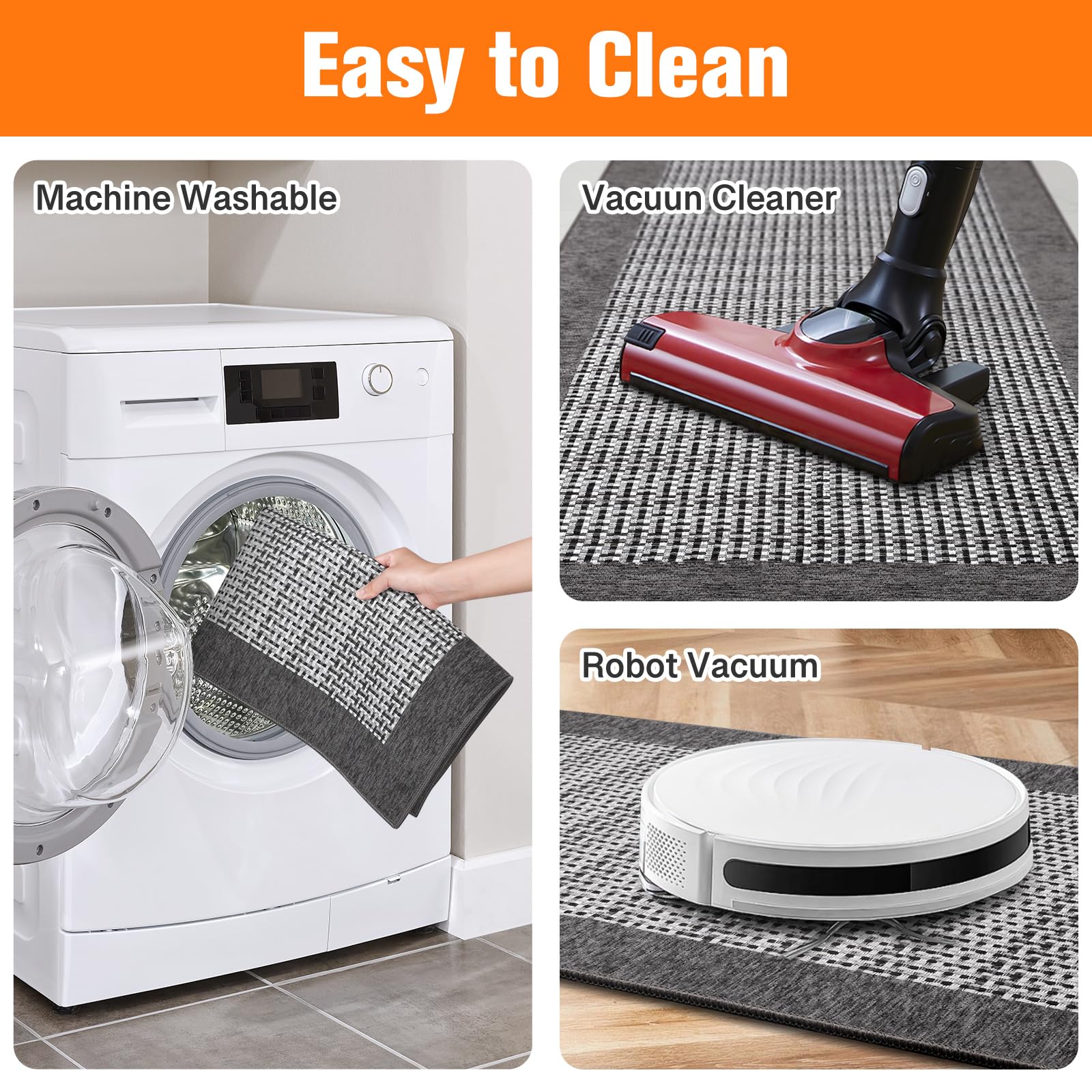 StepRite lavable a máquina para limpieza rápida en cocina.