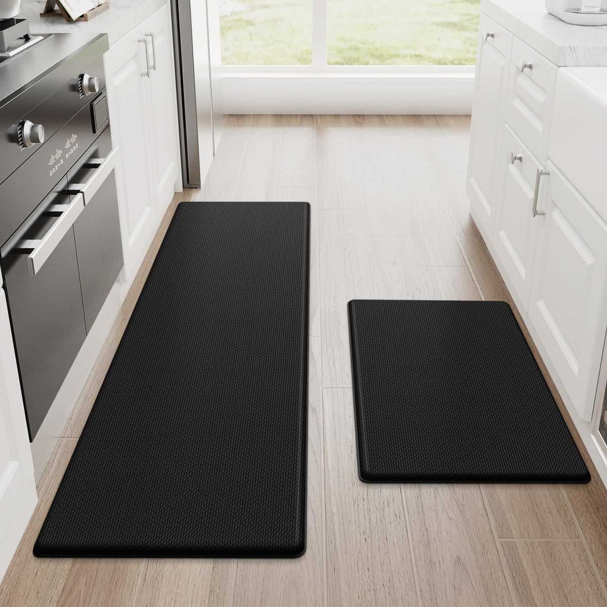 StepRite tapete cocina anti-fatiga en primer plano para pies cómodos.