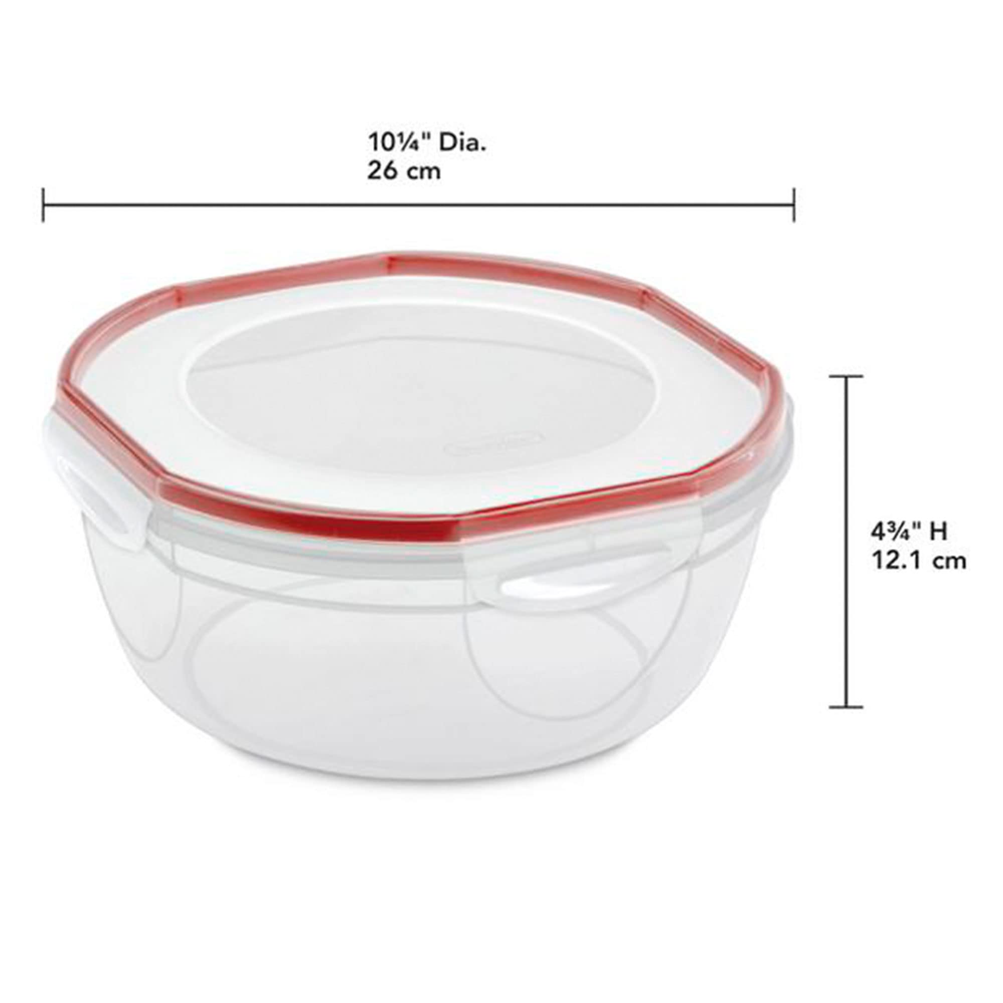 Sterilite apto para microondas y lavavajillas para uso diario.