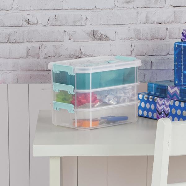 Sterilite caja transportable con asa para mover suministros fácilmente