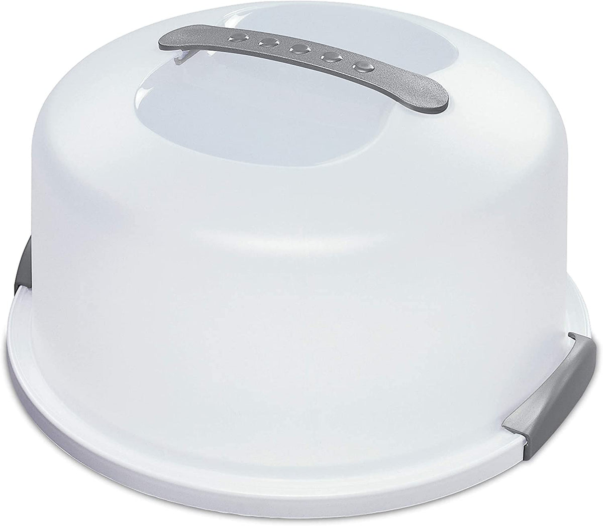 Sterilite contenedor circular para pastel blanco, ideal para almacenamiento y transporte de pasteles de 12 pulgadas