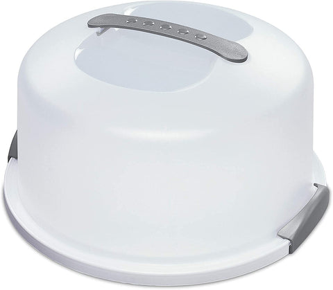 Sterilite contenedor circular para pastel blanco, ideal para almacenamiento y transporte de pasteles de 12 pulgadas