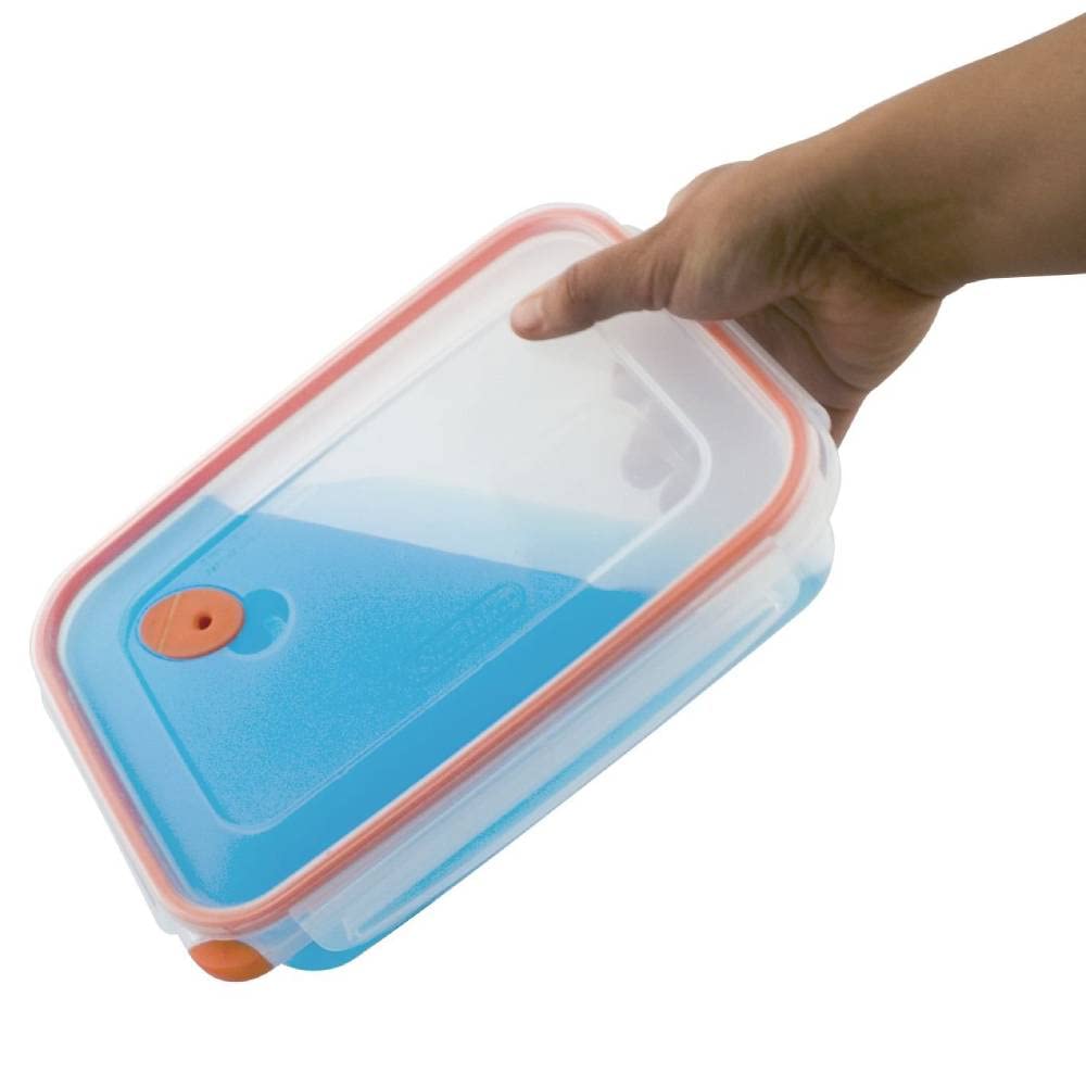 Sterilite contenedor rectangular con base transparente facilita identificar el contenido