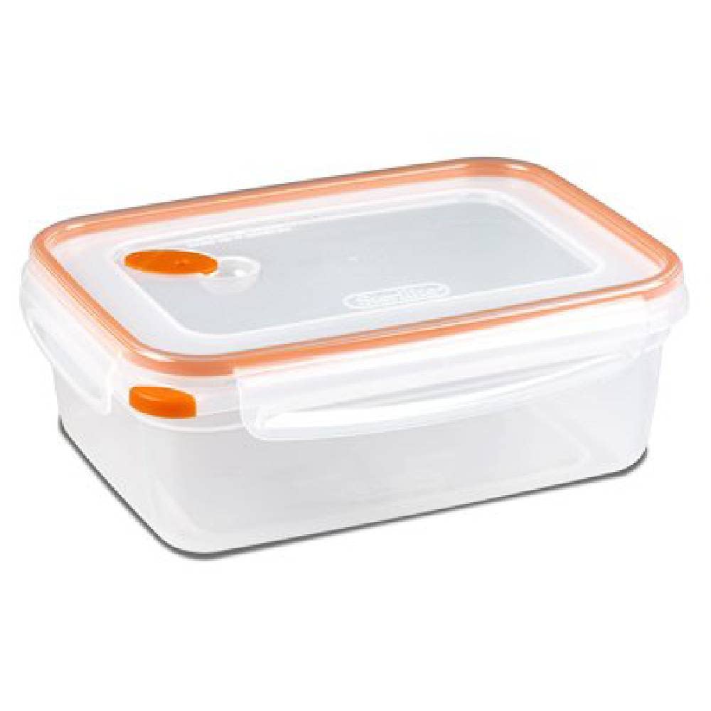 Sterilite contenedor rectangular con tapa transparente para ver y conservar alimentos