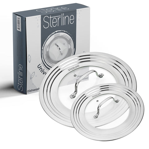 Sterline tapa universal de vidrio templado pequeña, visión clara para vigilar la cocción.