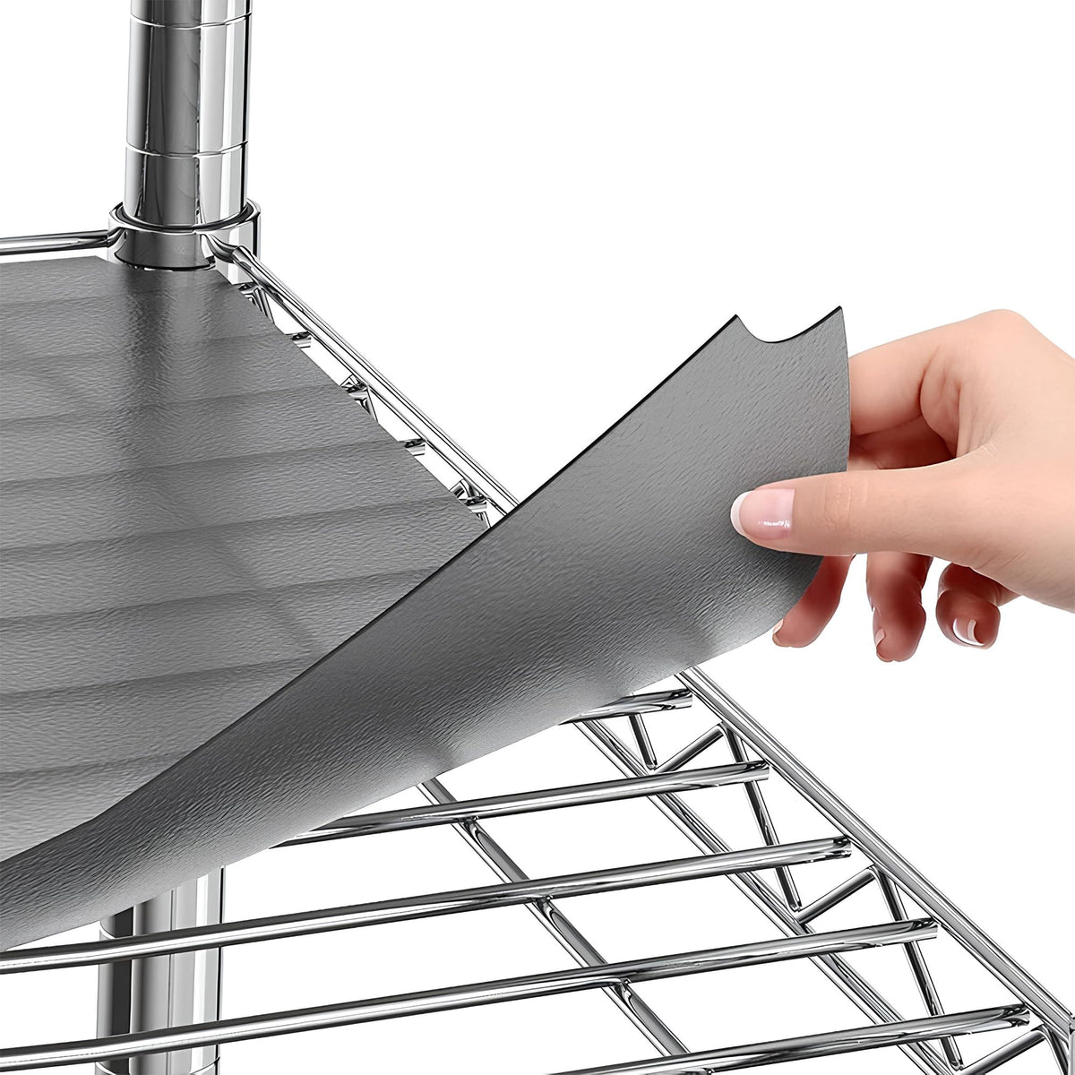 Sterling forros-estante rejilla grafito 18x48: protección duradera para rejillas de estantería.