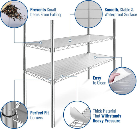 Sterling Shelf Liners grafito 16x36: diseño semitranslúcido que armoniza con la decoración.