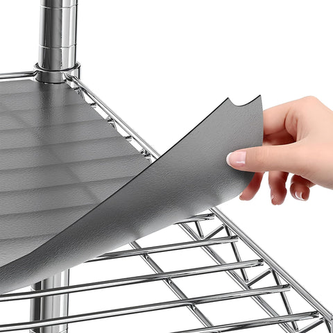 Sterling Shelf Liners grafito 16x36: empaque plástico liso para ajuste perfecto.