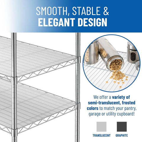 Sterling Shelf Liners grafito 16x36: ideal para organización en armario o despensa.