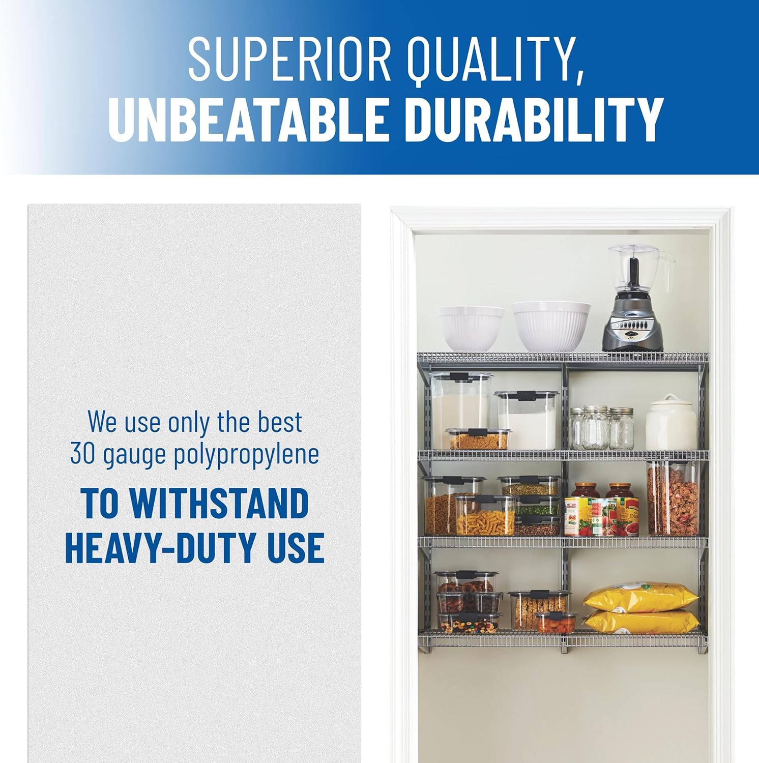 Sterling Shelf Liners impermeable previene filtraciones entre estantes.